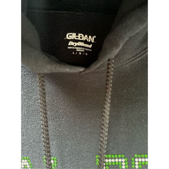 CAL POLY UNIVERSITY BASEBALL NAVY BLUE BLING RHINESTONES SPELLOUT HOODIE SWEATSH - Picture 15 of 17